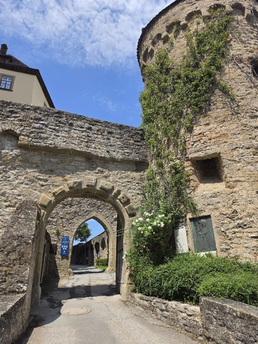 Torbögen in der Einfahrt der Burg Guttenberg